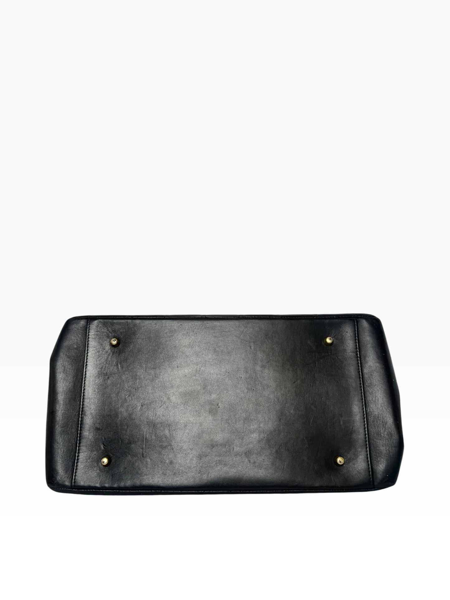 Chanel Vintage GST Black Gold Hardware Grand Shopping Tote