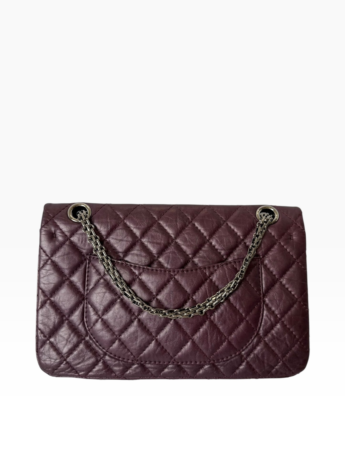 Chanel 2.55 Calfskin 225 Metallic Purple Small SHW