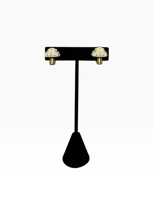 Chanel Mushroom Vintage Earrings Clip On