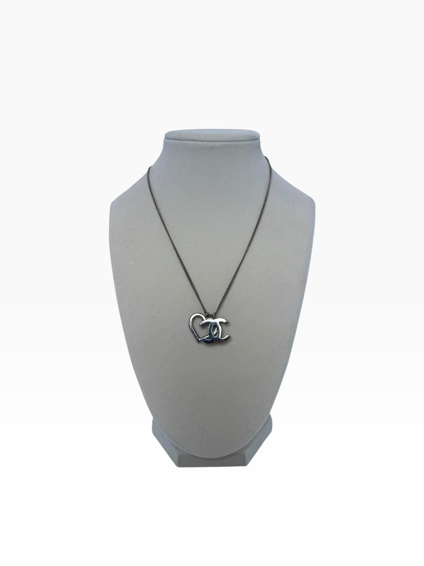 Chanel Logo Heart shape Necklace