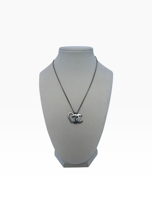 Chanel Logo Heart shape Necklace