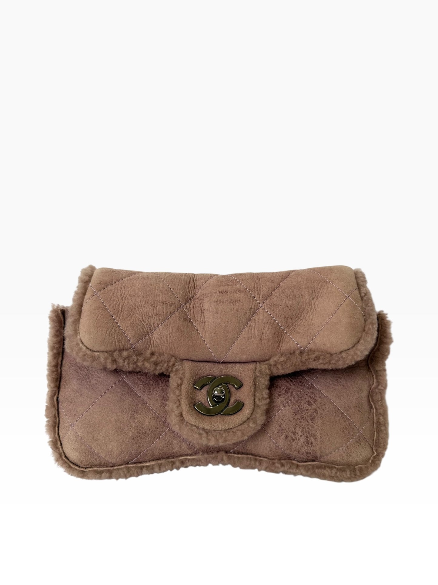 Chanel Flap Shearling Small Lavender