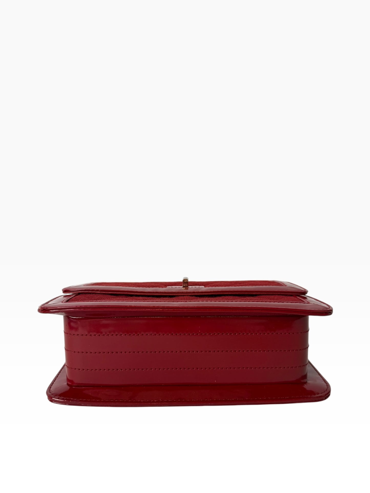 Chanel Reissue Red 2.55 Patent Trim Canvas