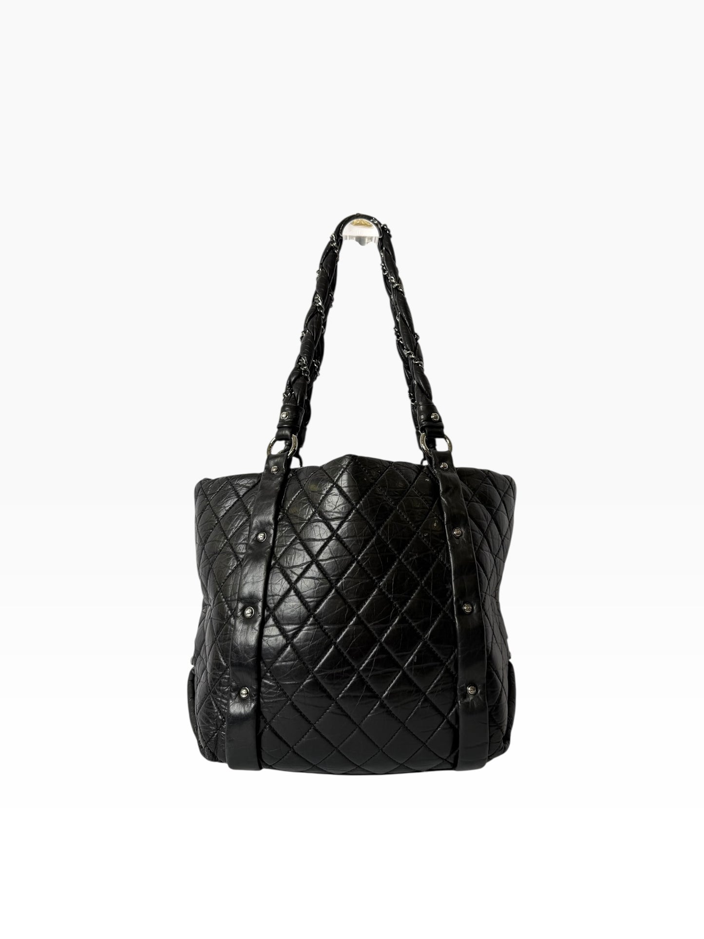 Chanel Braided Tote Lambskin Black