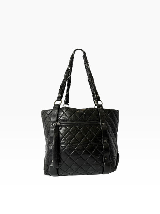 Chanel Braided Tote Lambskin Black