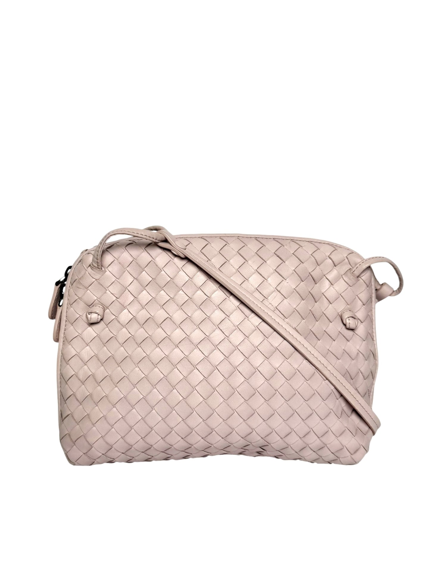 Bottega Veneta Pink Intrecciato Nodini Crossbody