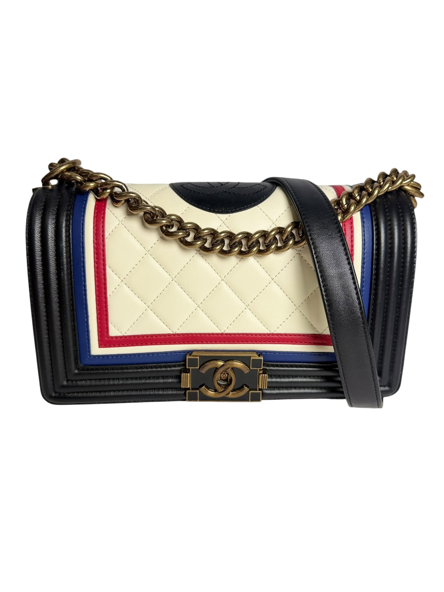 Chanel Medium Crest Embellished Boy Bag T7456