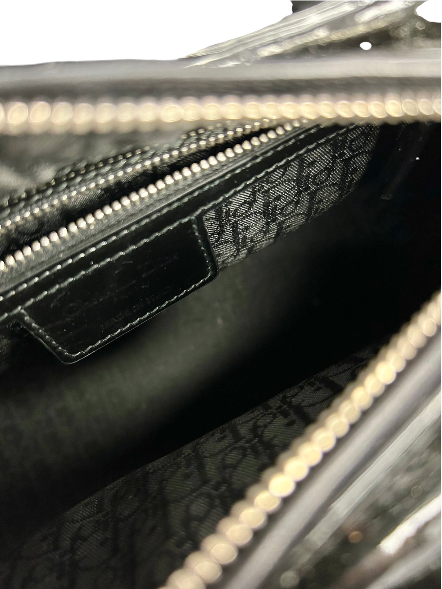 Christian Dior Medium Patent Black Lady Dior SHW T8818