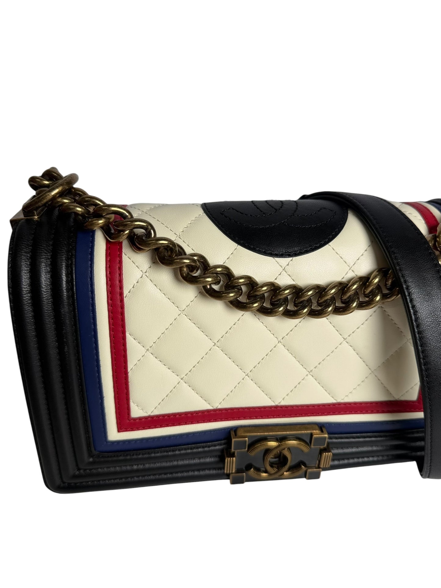 Chanel Medium Crest Embellished Boy Bag T7456
