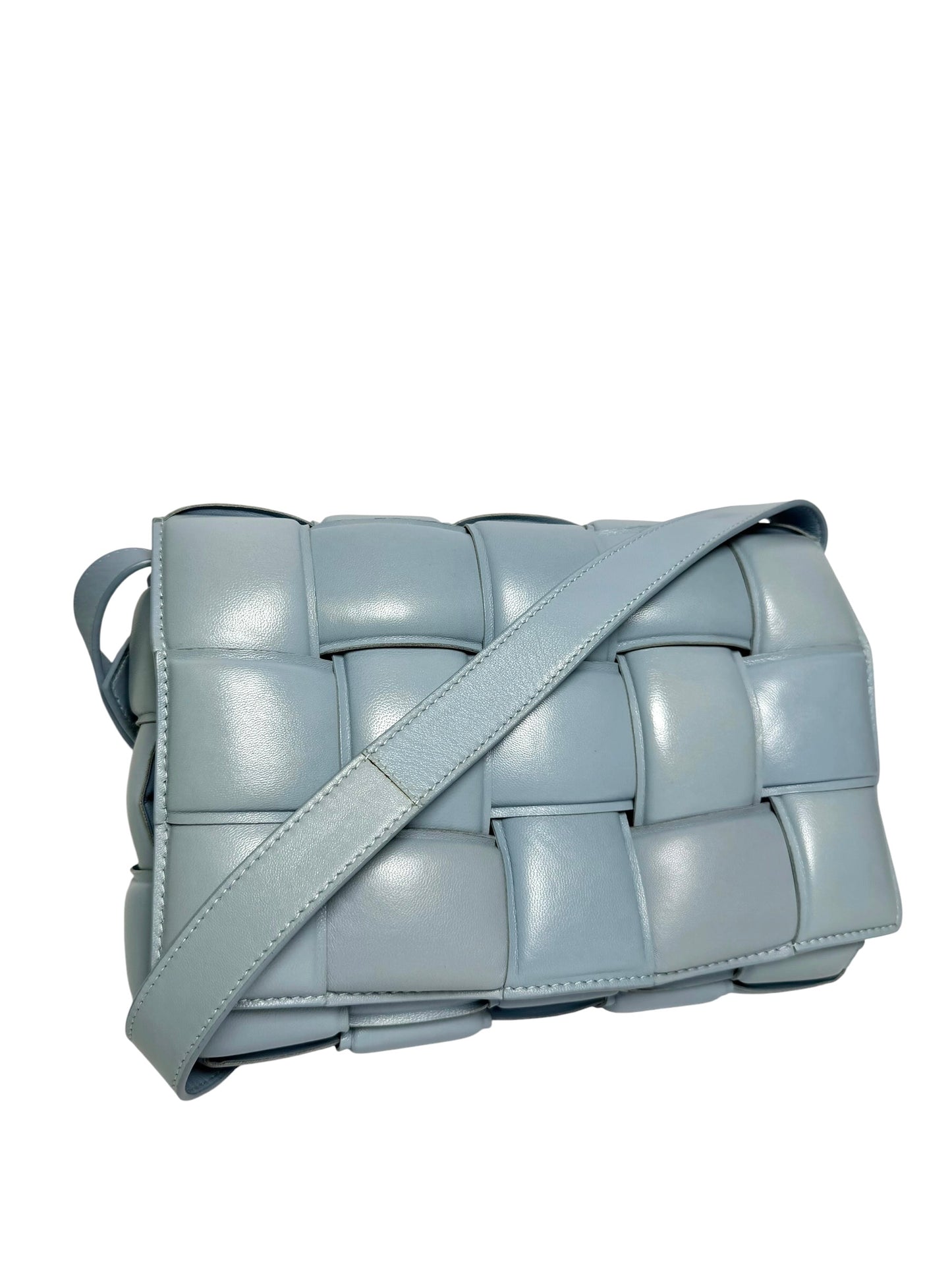 Bottega Veneta Light Blue Padded Leather Cassette