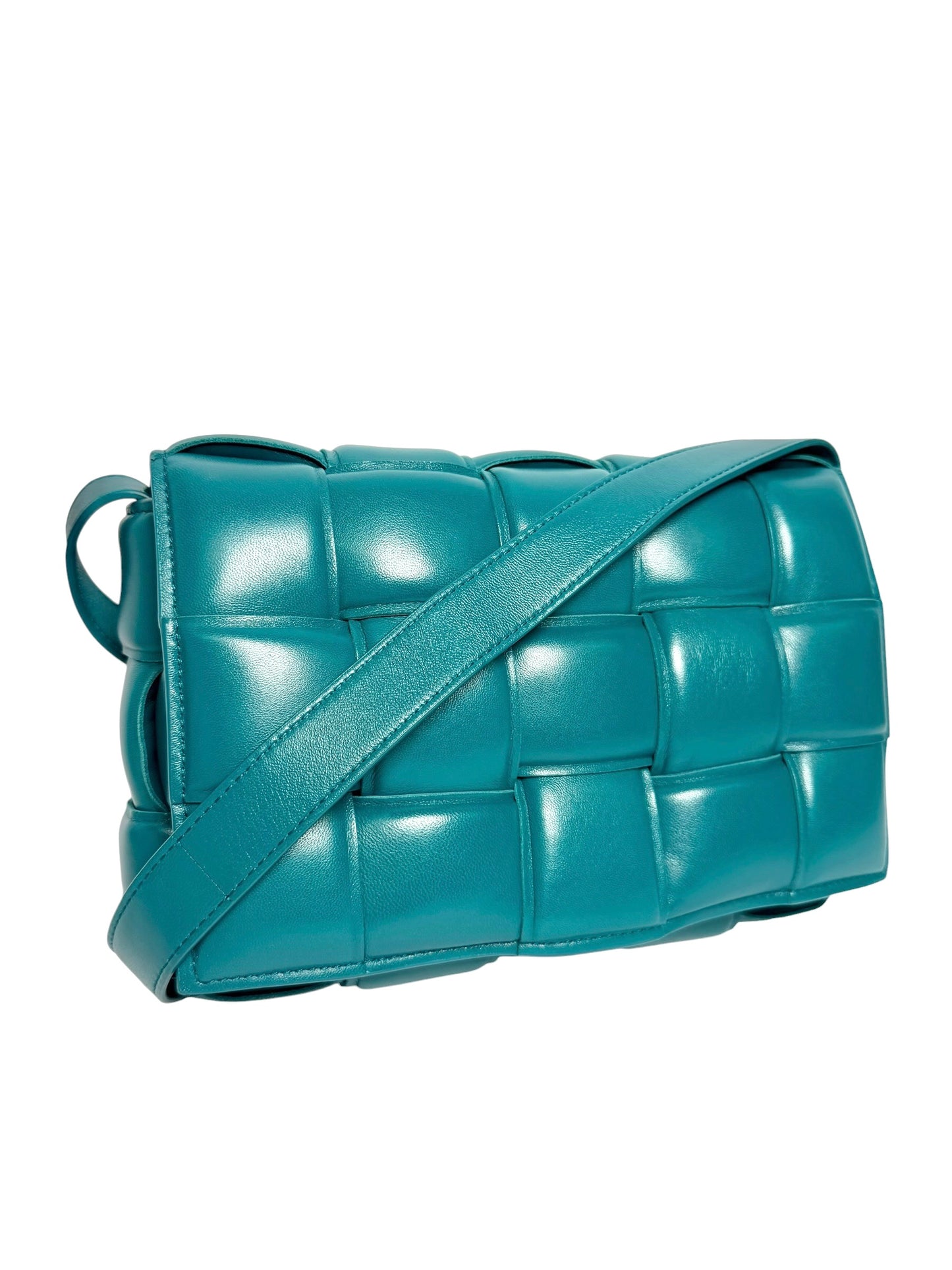 Bottega Veneta Dark Green Padded Leather Cassette