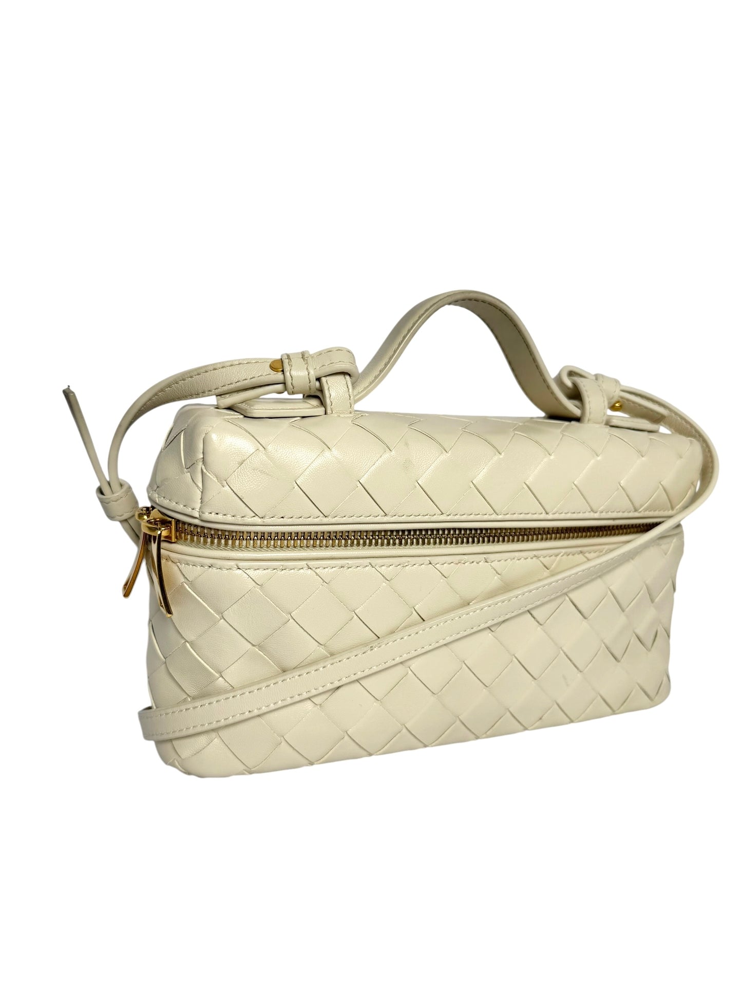 Bottega Veneta Bang Bang Vanity Intrecciato Crossbody Light Butter