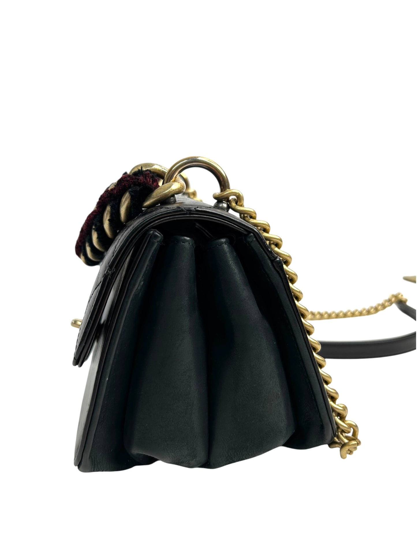 Chanel Iridescent Calfskin Straight Lined Flap Bag Black T8816