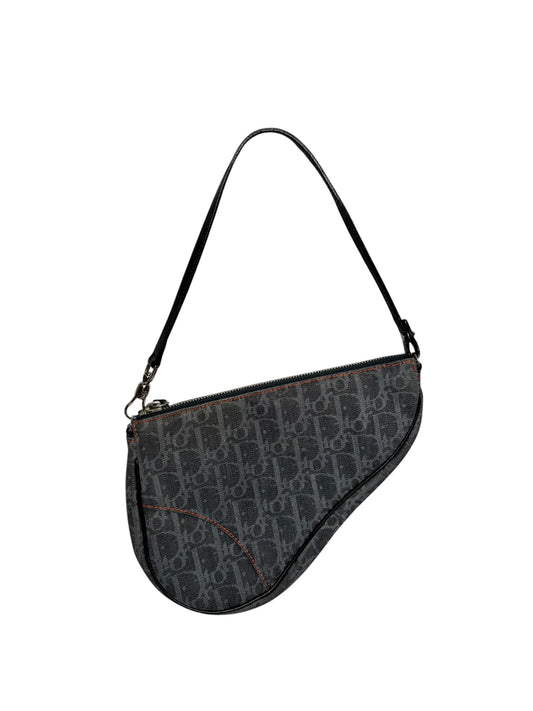 Dior By Galliano Trotter Denim Saddle Bag T8165