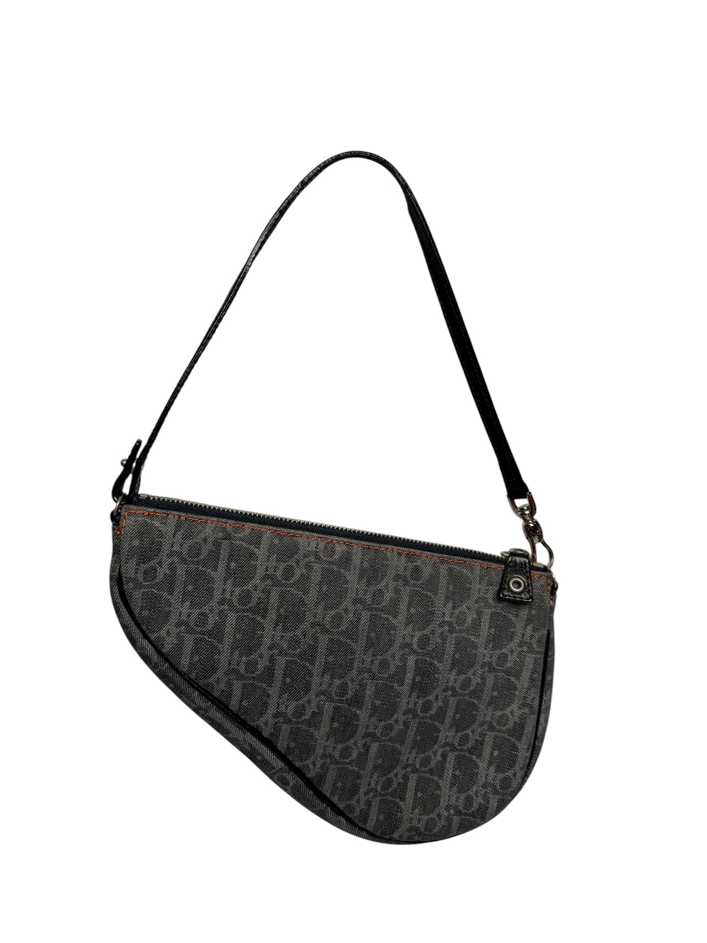 Dior By Galliano Trotter Denim Saddle Bag