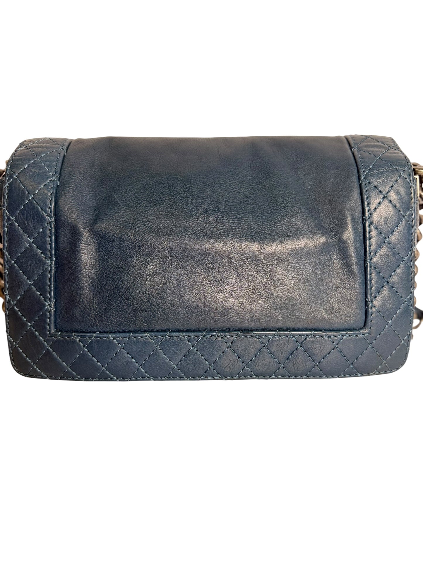 Chanel Blue Reverso Boy Bag T7476