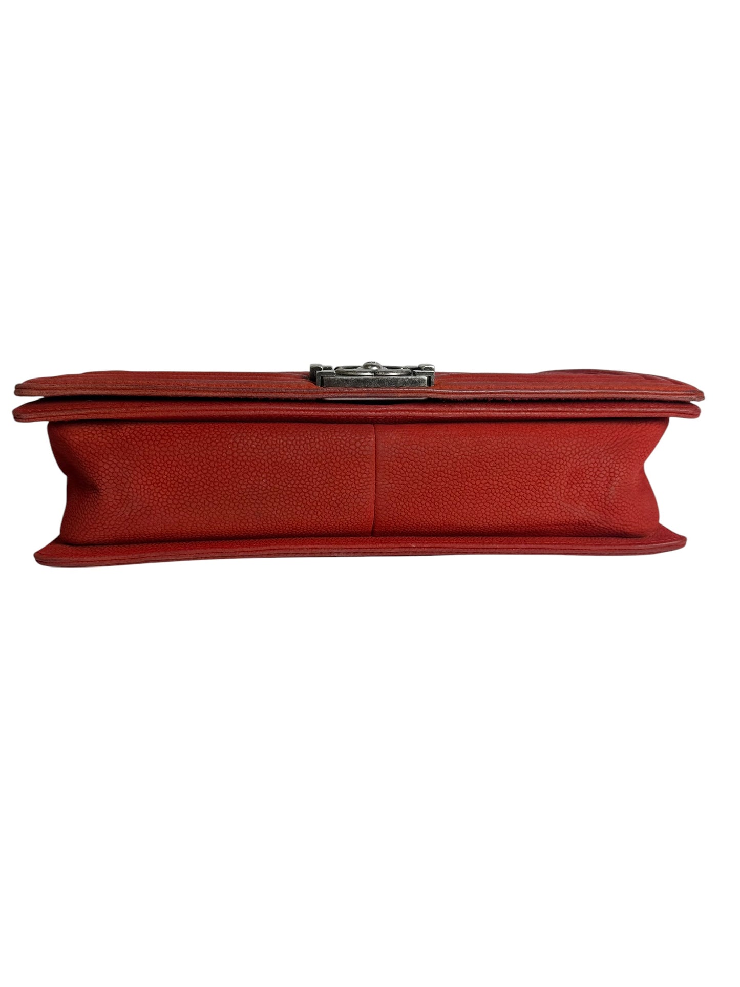 Chanel Large Red Matte Caviar Boy Bag T4829