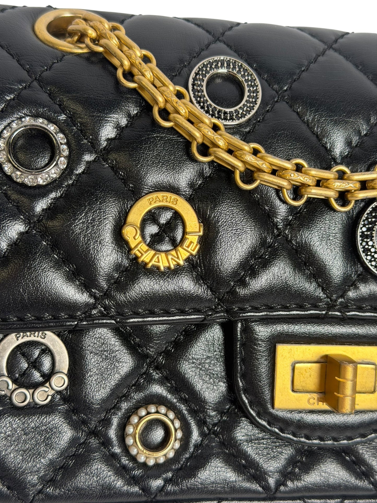 Chanel 2.55 Reissue Mini Crystal Charms T1045