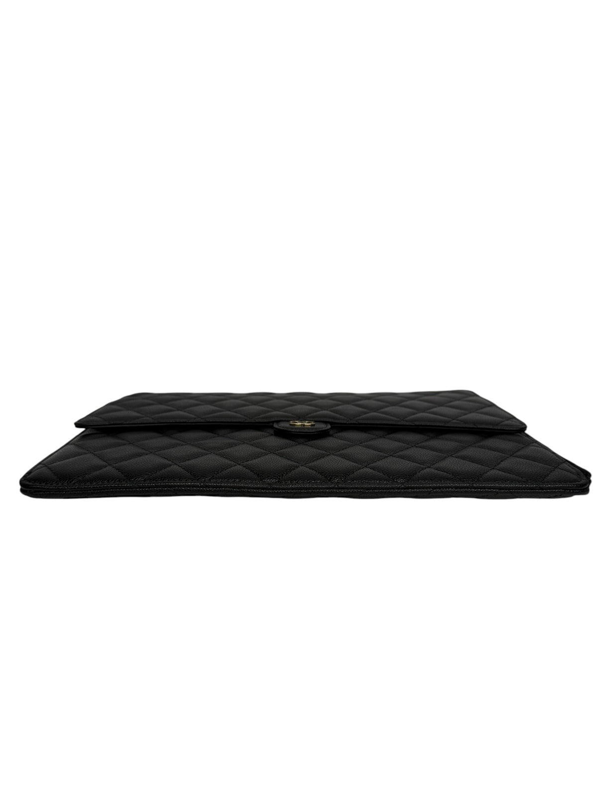 Chanel Black Caviar Zip Clutch T9213