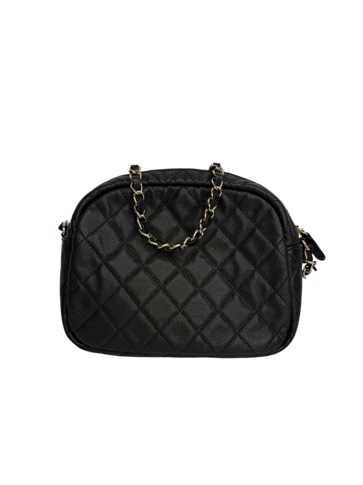 Chanel Black Caviar Camera Bag GHW T9186