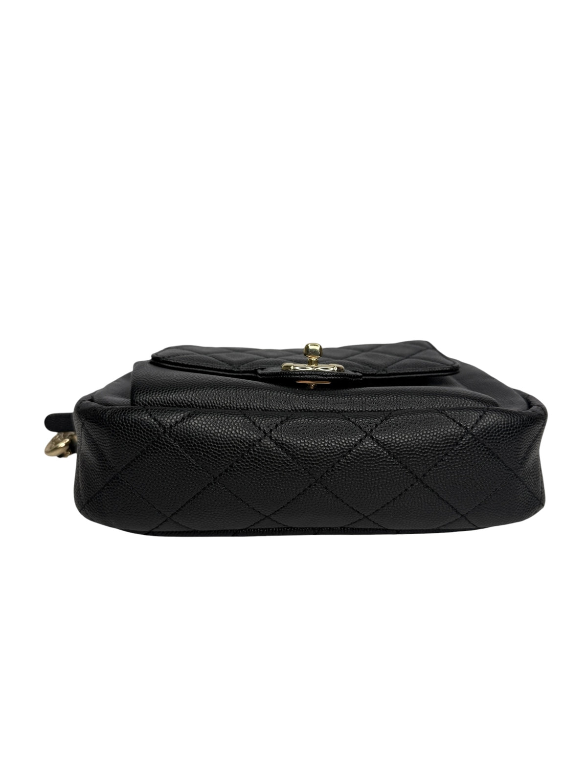 Chanel Black Caviar Camera Bag GHW T9186