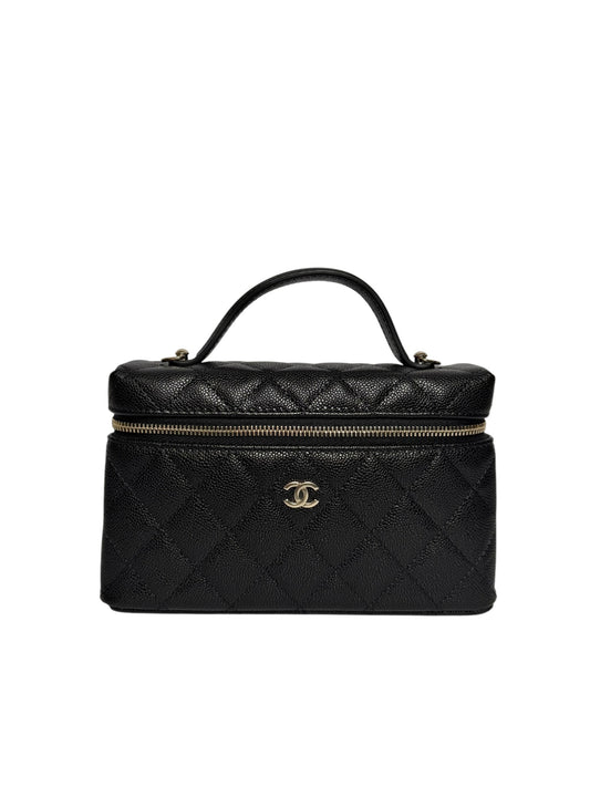 Chanel 2026 Black Caviar Slim Vanity Case T8126