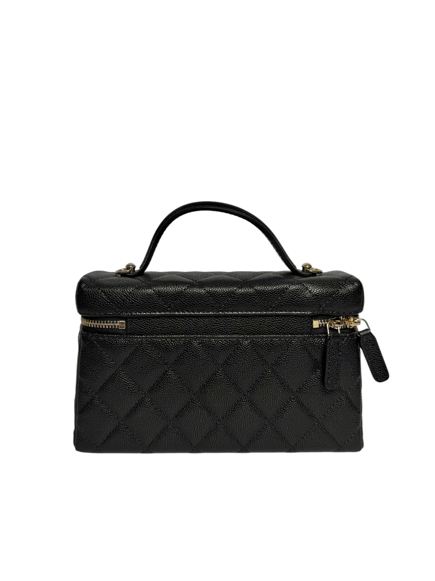 Chanel 2026 Black Caviar Slim Vanity Case