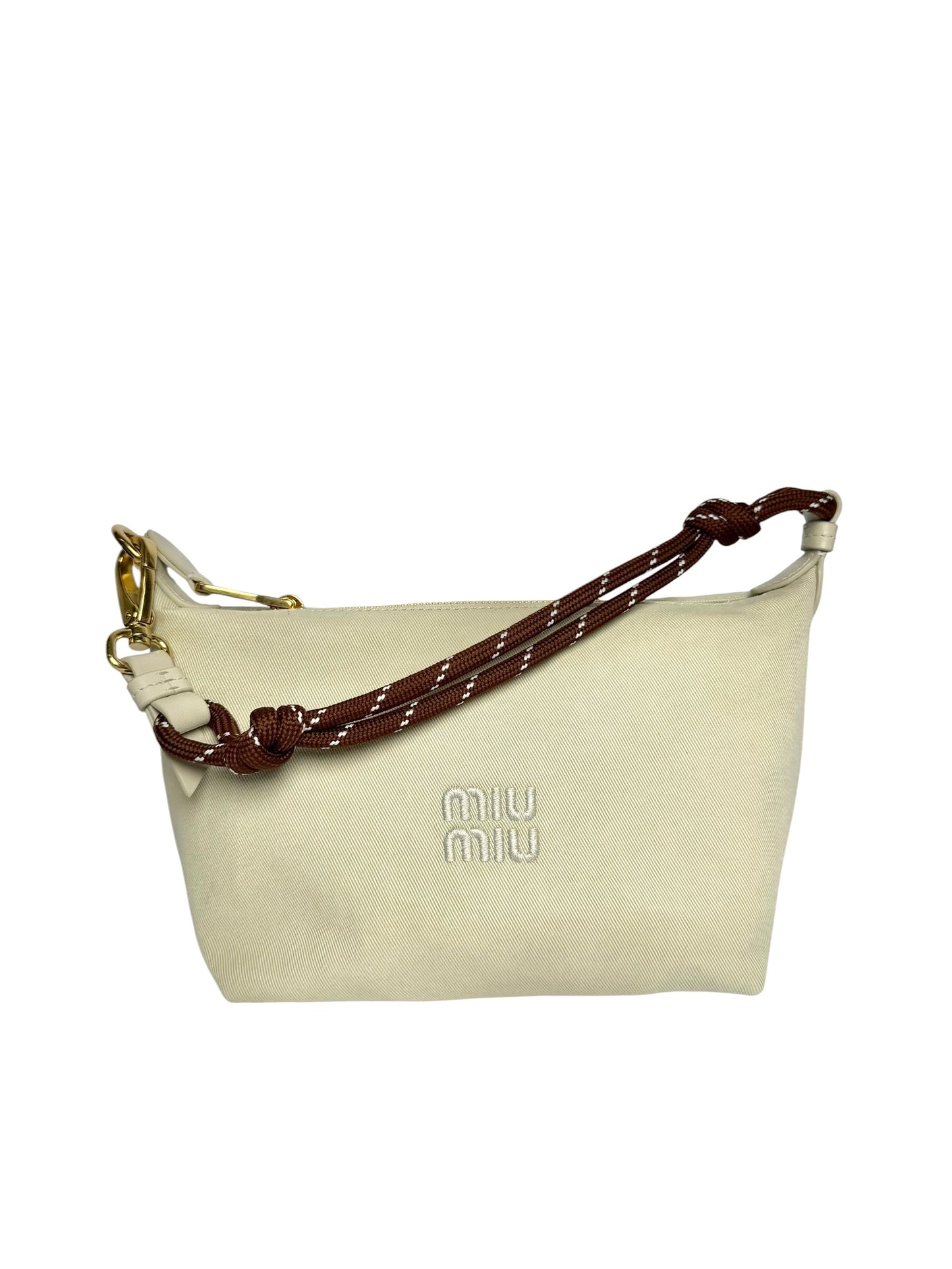 Miu Miu Spirit Garbardine Pouch Beige
