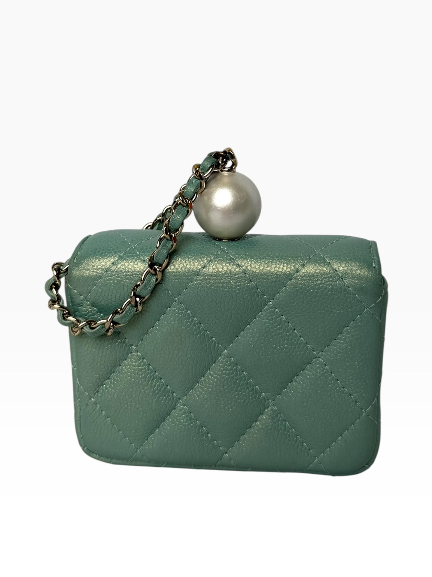 Chanel Blue Irridescant Caviar Pearl Bracelet
