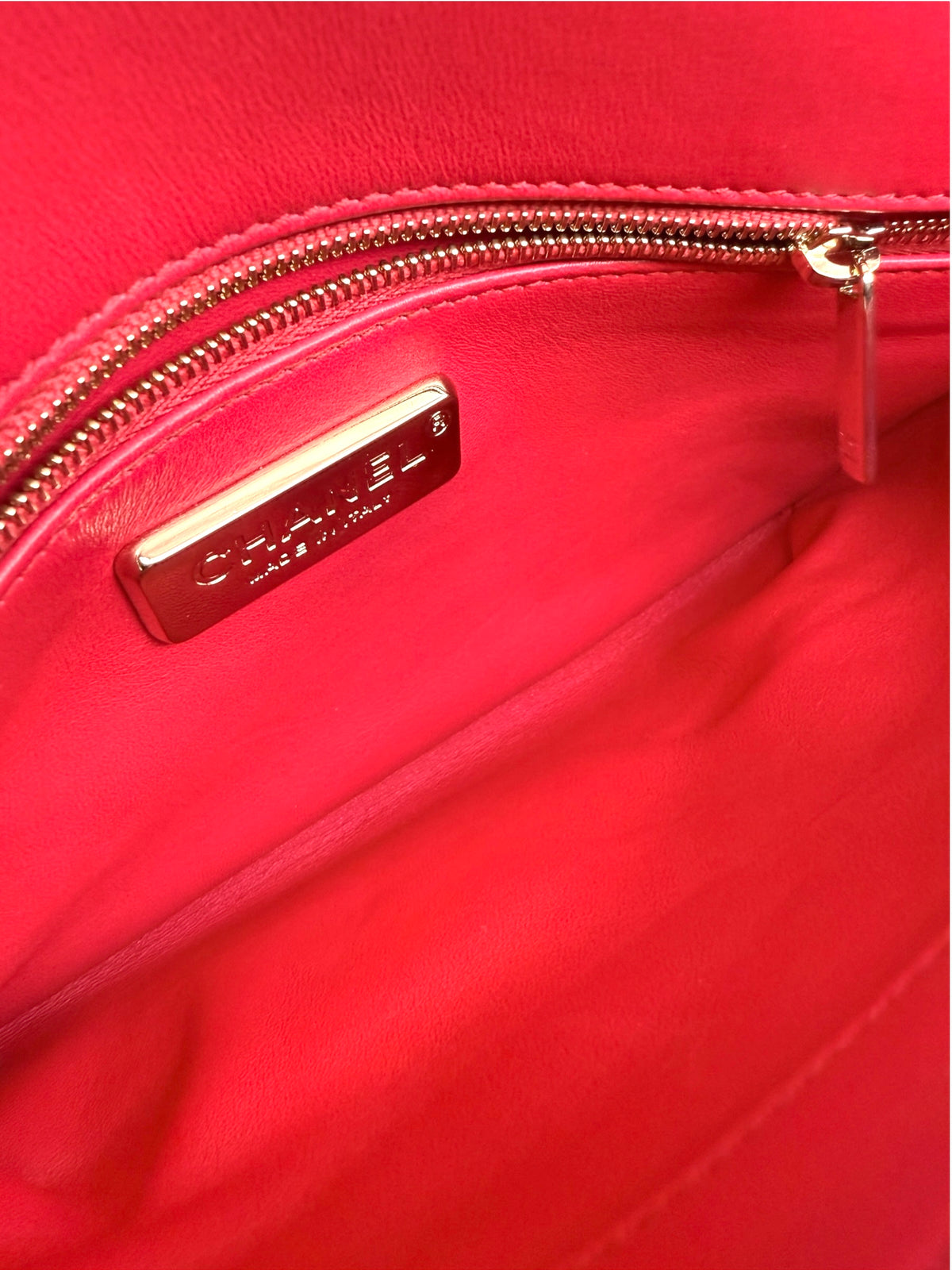 Chanel Pink Python Chain Around Flap GHW T9207