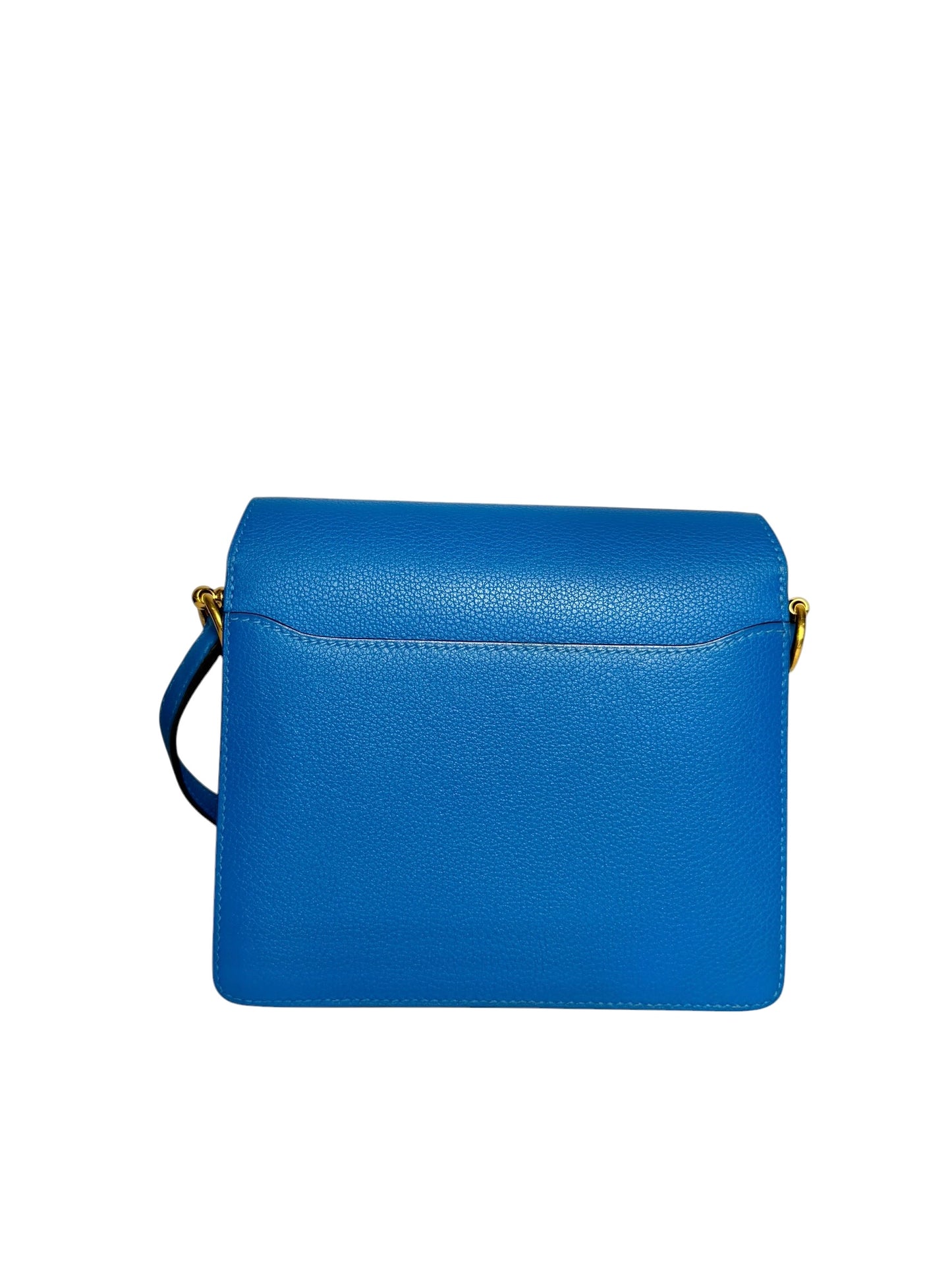 Hermes Roulis Pebbled Calfskin Leather Blue