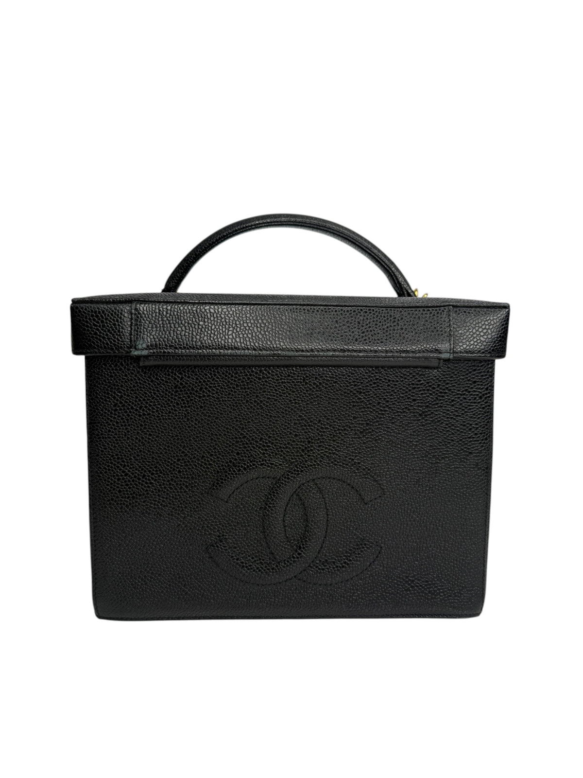 Chanel Black Caviar Vintage Vanity Case T8870