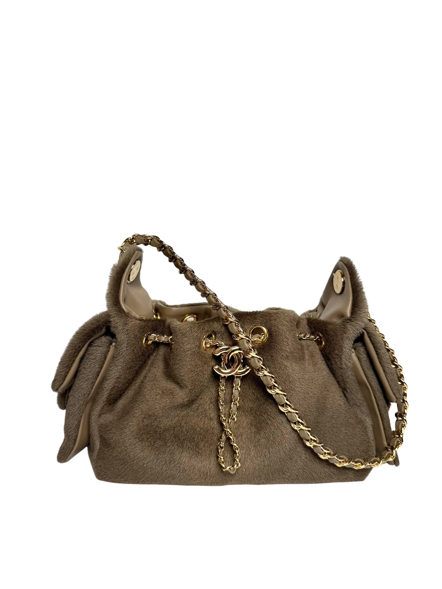 Chanel 25 Pony Hair Mini Dark Brown