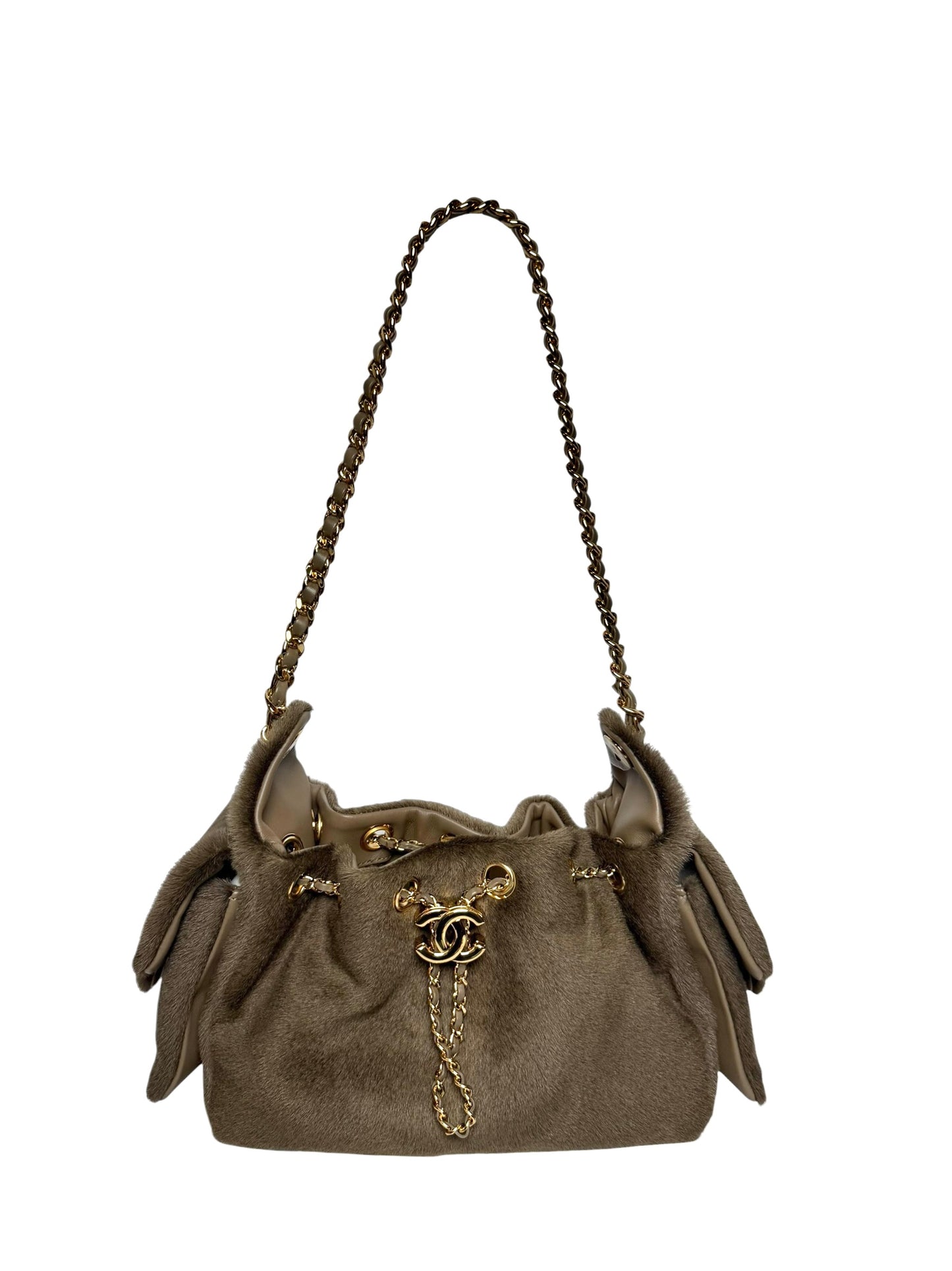 Chanel 25 Pony Hair Mini Dark Brown