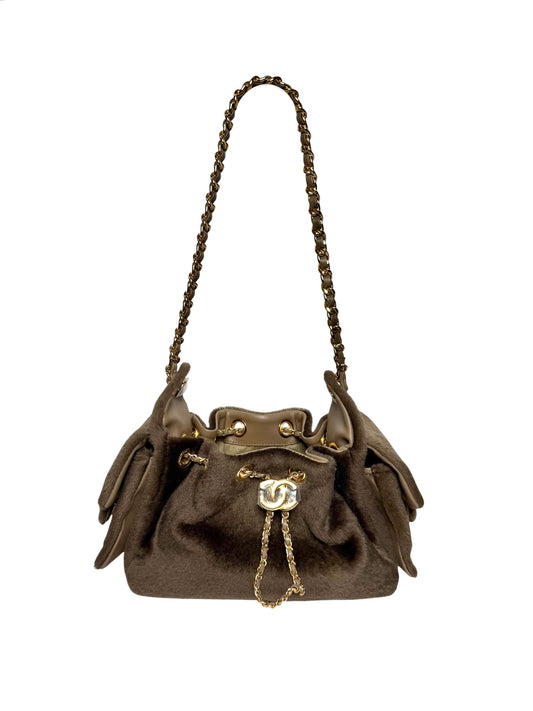 Chanel 25 Pony Hair Dark Brown T8210