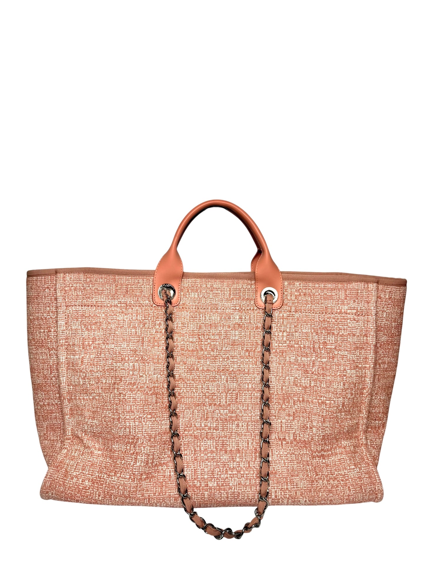 Chanel Pink Tweed Deauville Large