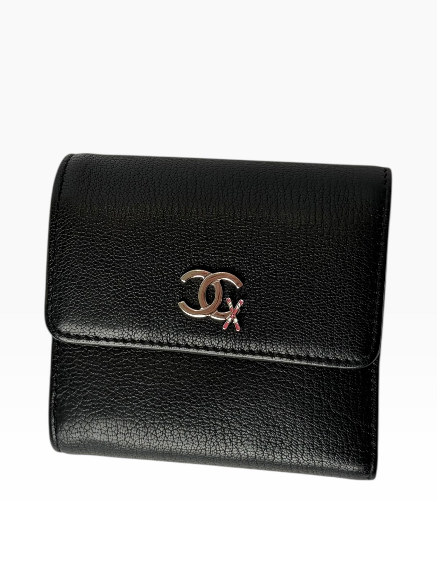 Chanel Black Ski Fold Wallet