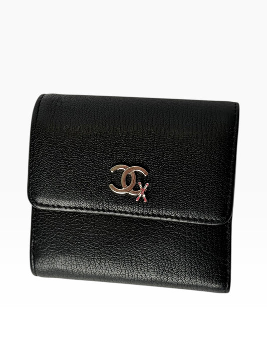 Chanel Black Ski Fold Wallet