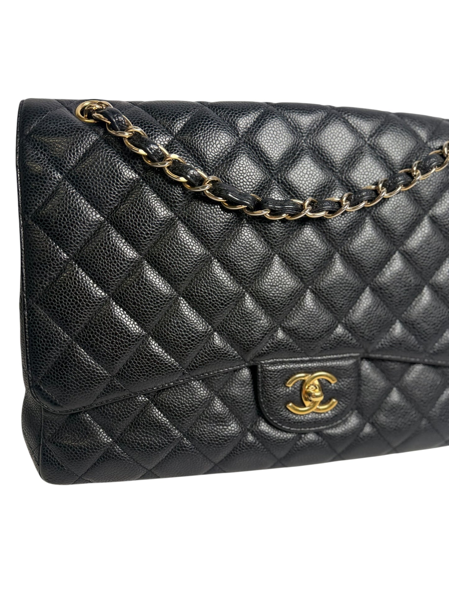 Chanel Caviar Quilted Jumbo Classic Single Flap Bag T7735