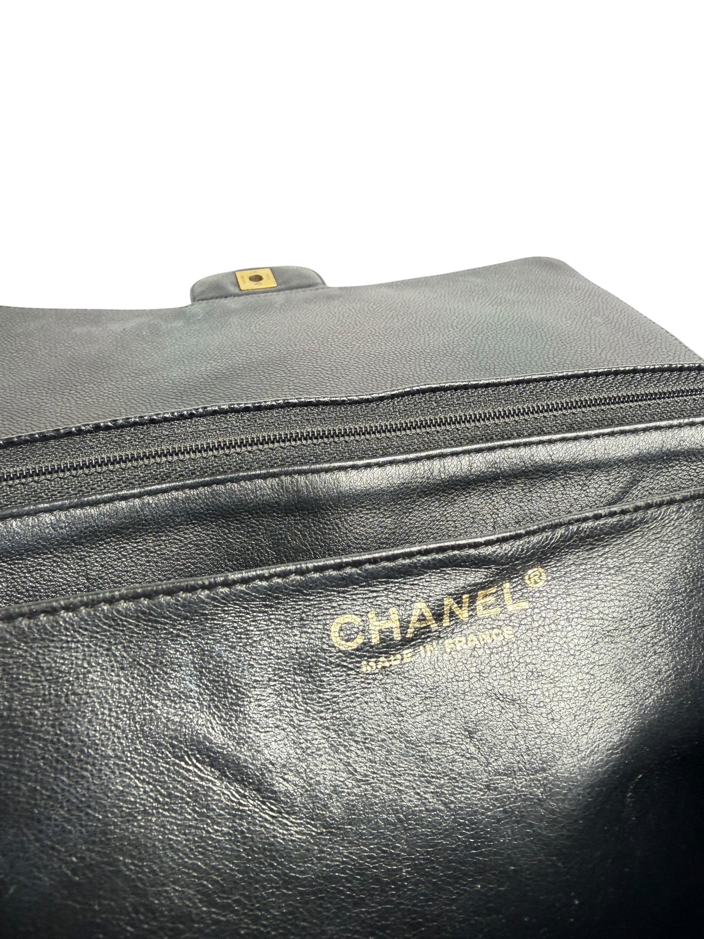 Chanel Caviar Quilted Jumbo Classic Single Flap Bag T7735