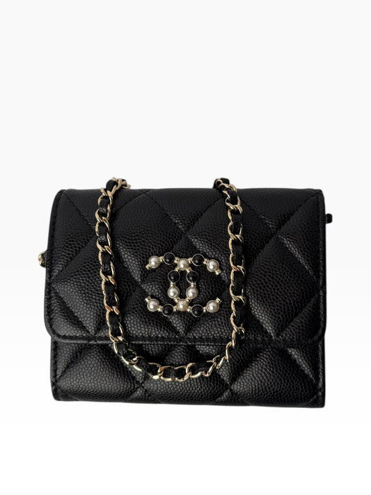 Chanel Black Caviar Micro WOC