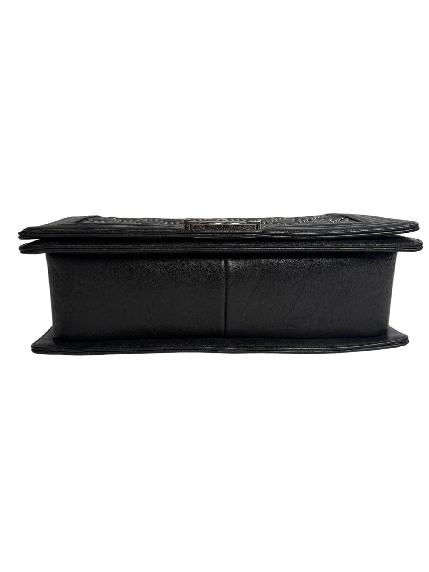 Chanel Black Medium Studded Dallas Boy Bag T6793