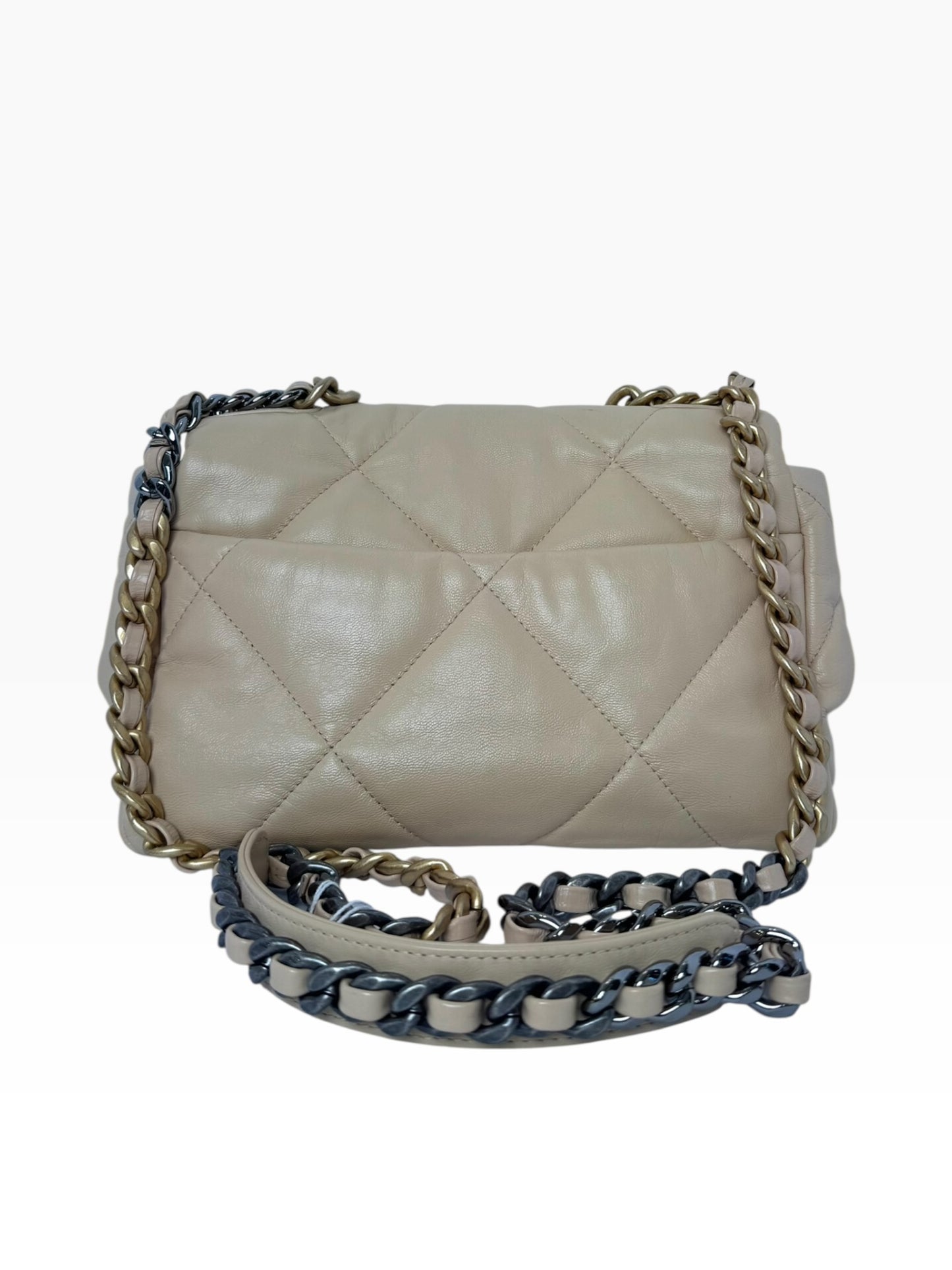 Chanel 19 Small Nude Beige Flap