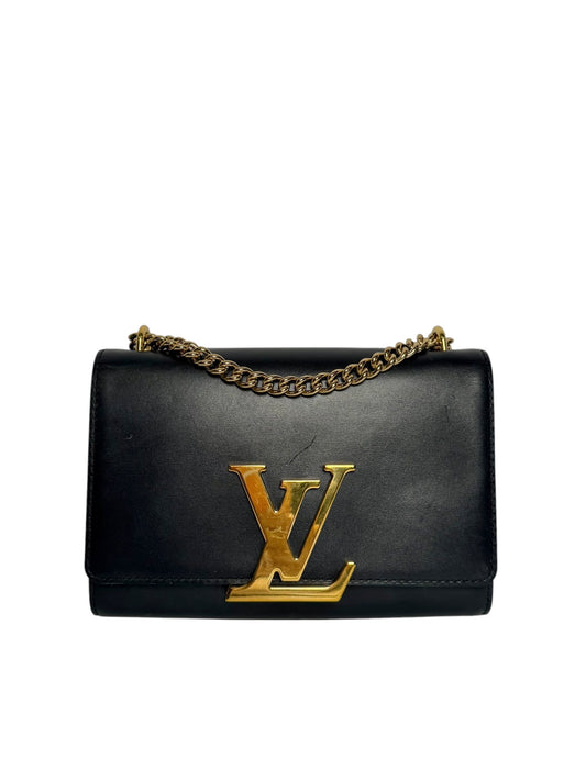 Louis Vuitton Black Leather Louise Crossbody T8214