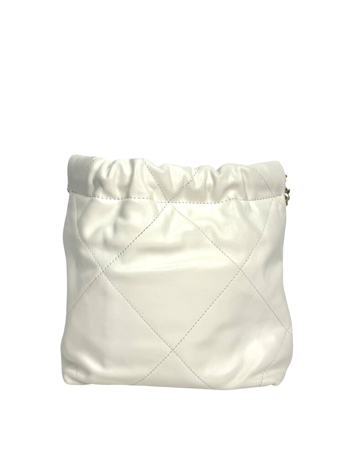 Chanel White Mini 22 Hobo Chain T9195
