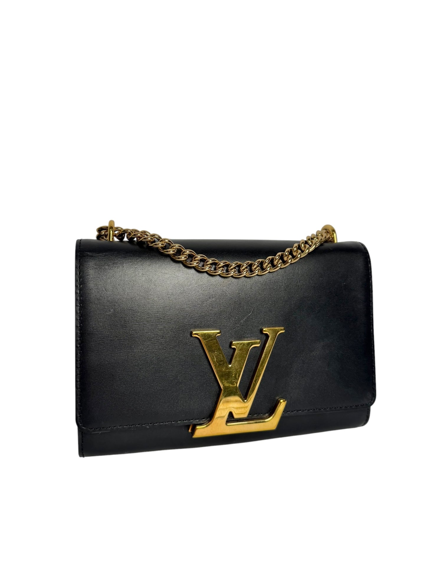 Louis Vuitton Black Leather Louise Crossbody