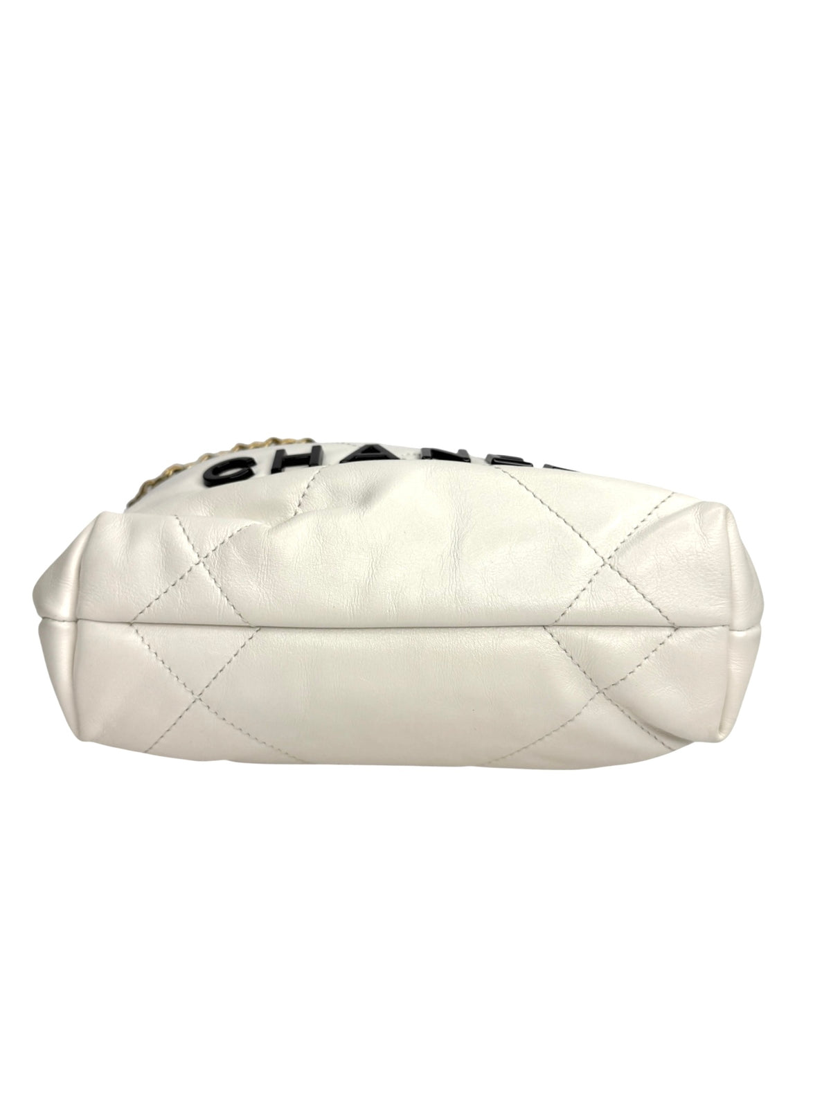 Chanel White Mini 22 Hobo Chain T9195