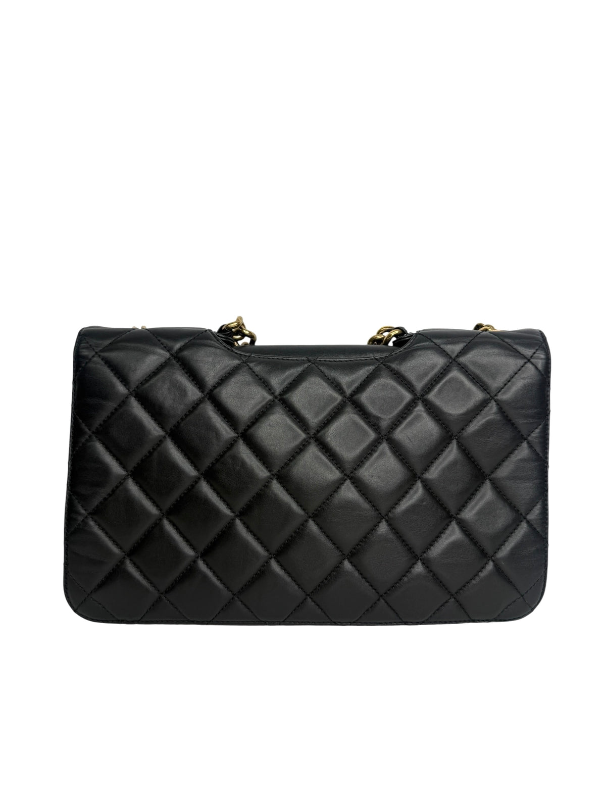 Chanel Large Black Calfskin Perfect Edge Flap Bag T9218