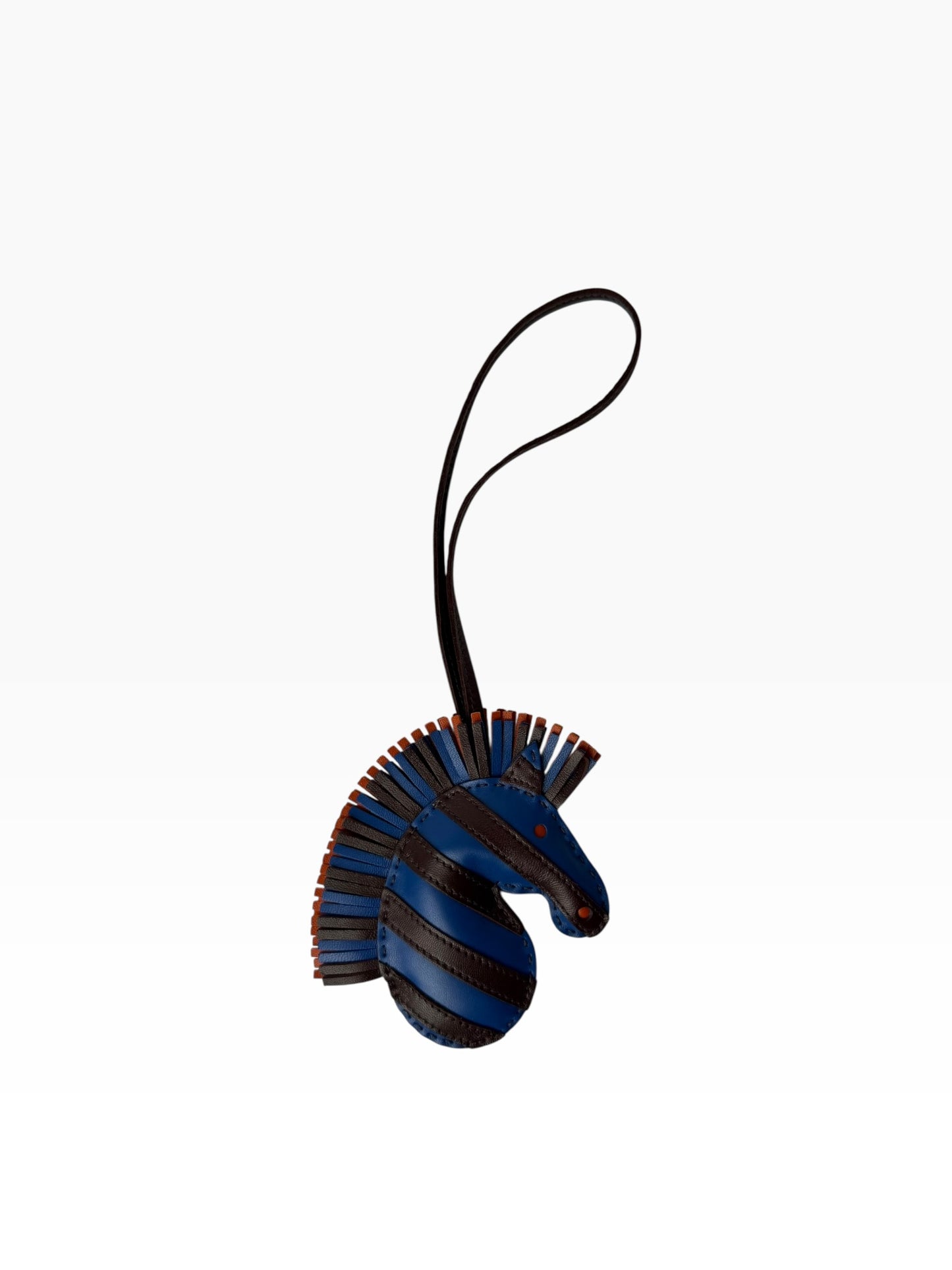 Hermes Blue/Black Zebra Bag Charm FULL SET