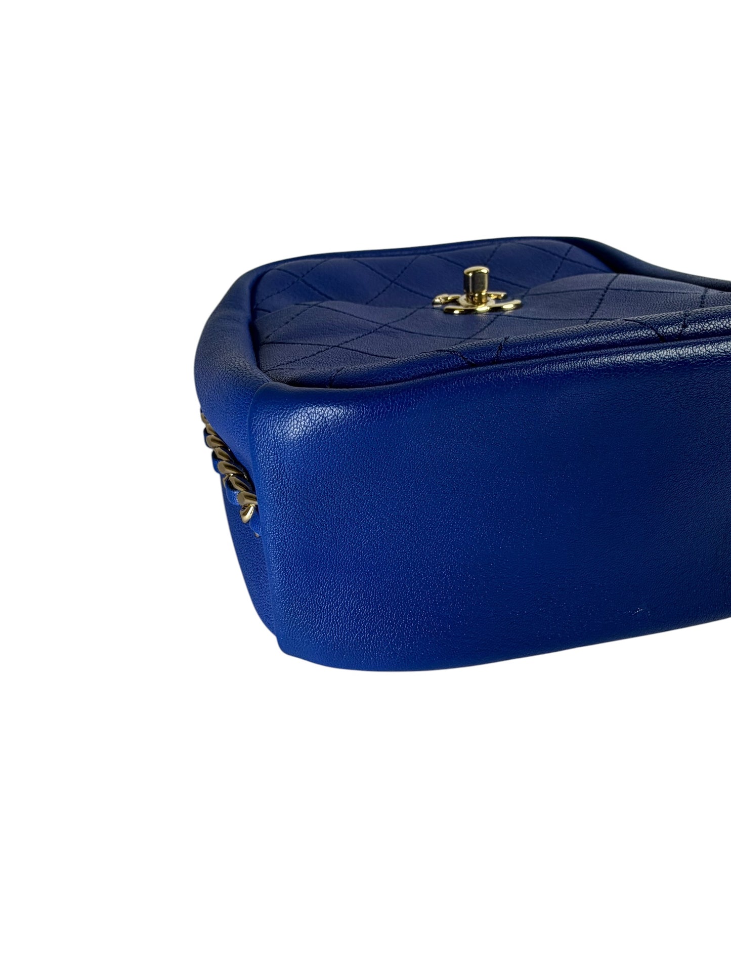 Chanel Electric Blue Turn Lock Camera Bag GHW T4764